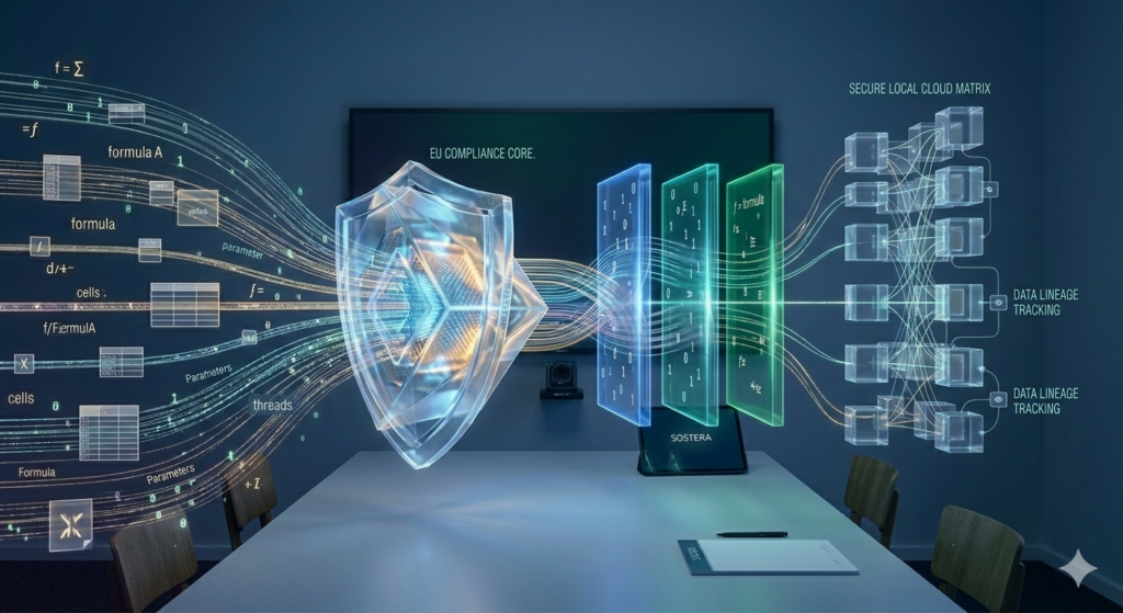 Abstraktes Bild von einer Cloud als Speicherort für Daten