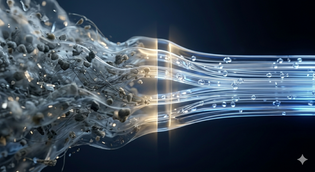 Abstrakter Datenfluss KI